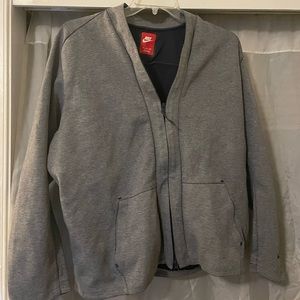 Men’s Nike XXL Hoodless Jacket w/Pockets Gray athletic pullover